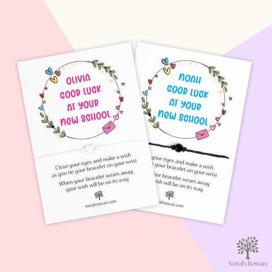 Personalised Good Luck At Your New School Wish Bracelet