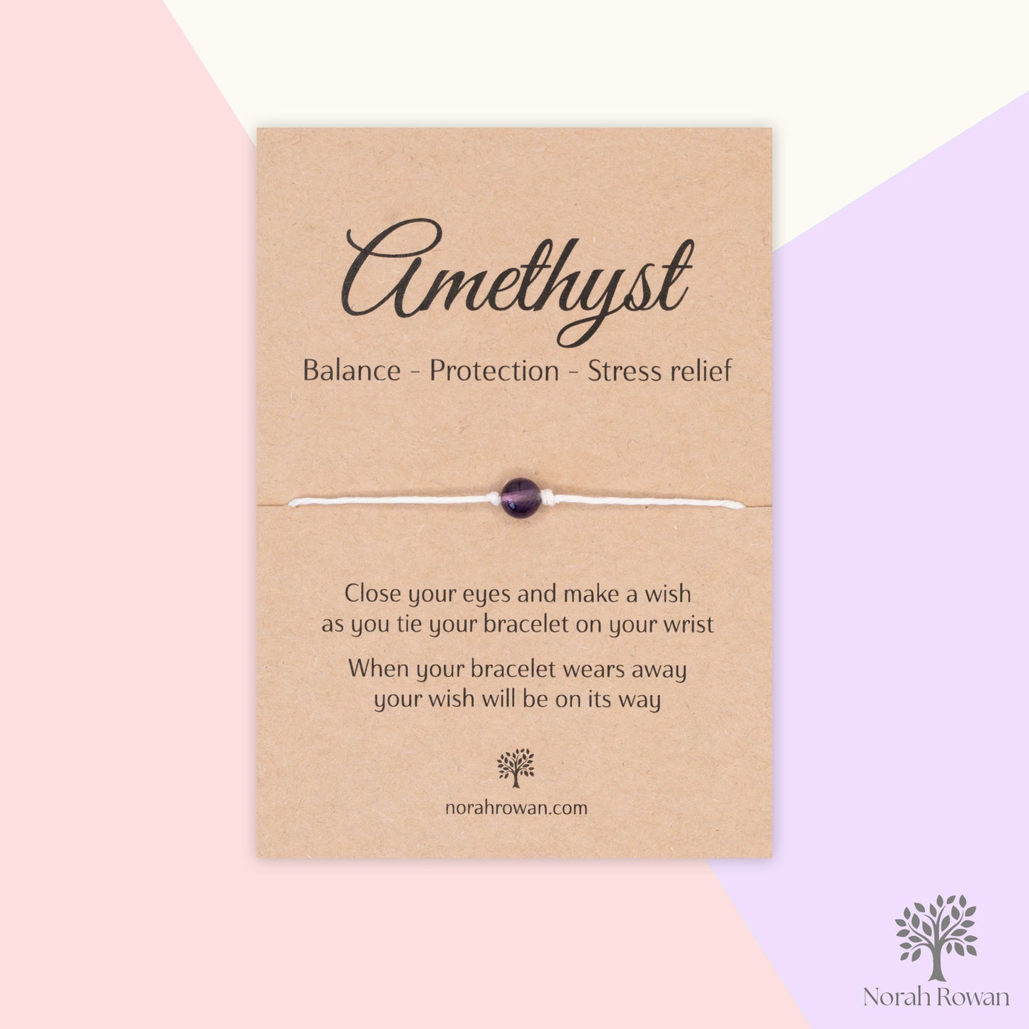 Amethyst Gemstone Wish Bracelet