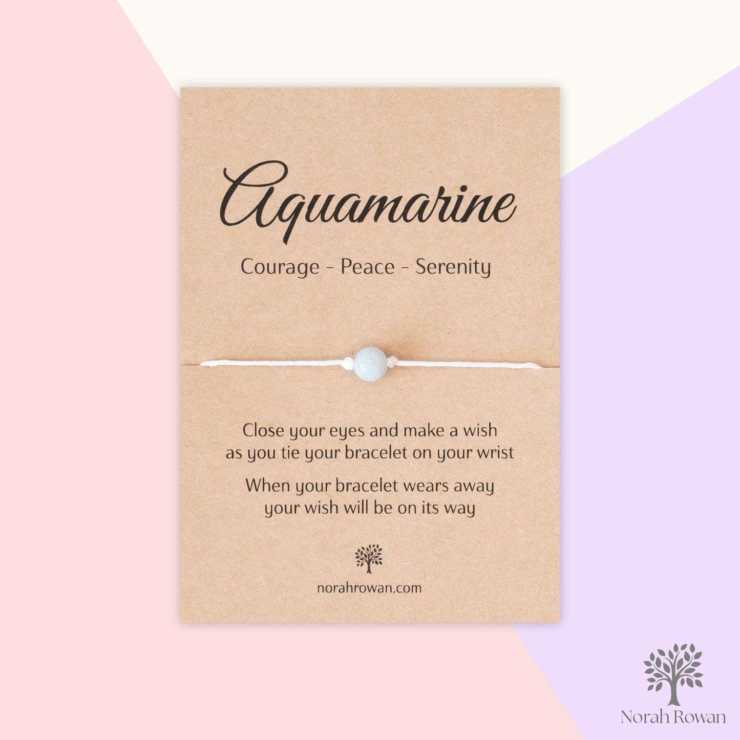 Aquamarine Gemstone Wish Bracelet