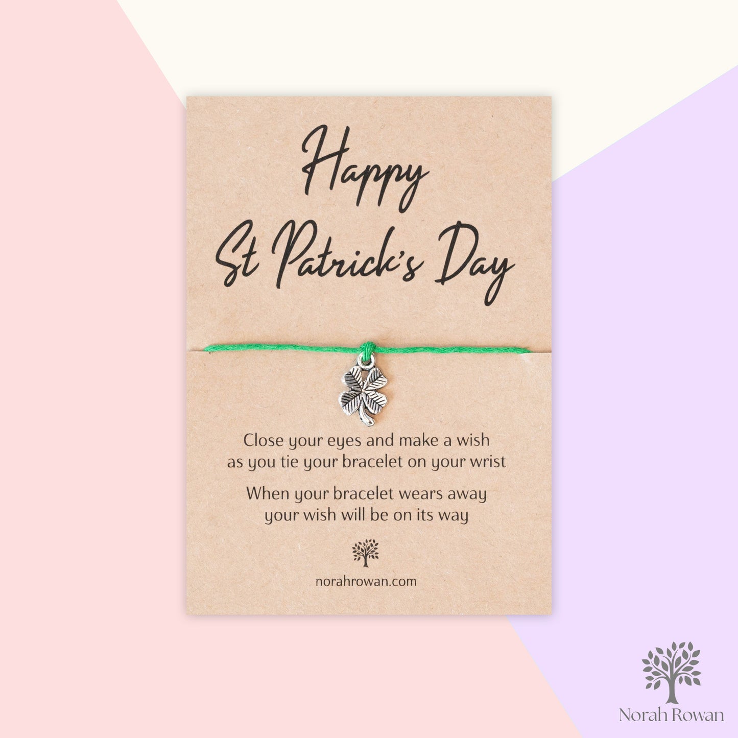 Happy St Patricks Day Wish Bracelet