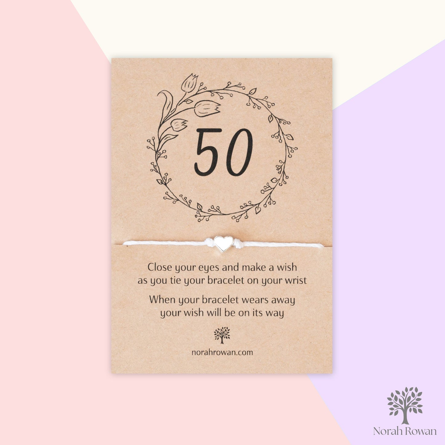 50th Birthday Wish Bracelet