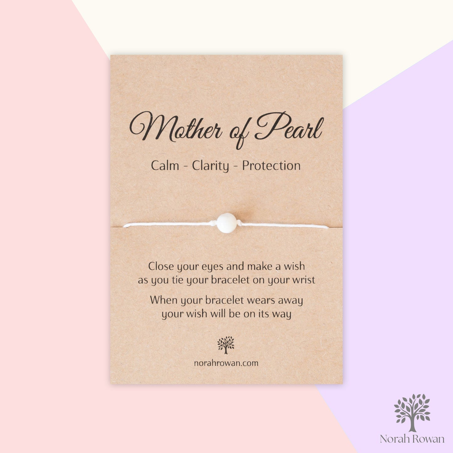 Mother Of Pearl Gemstone Wish Bracelet