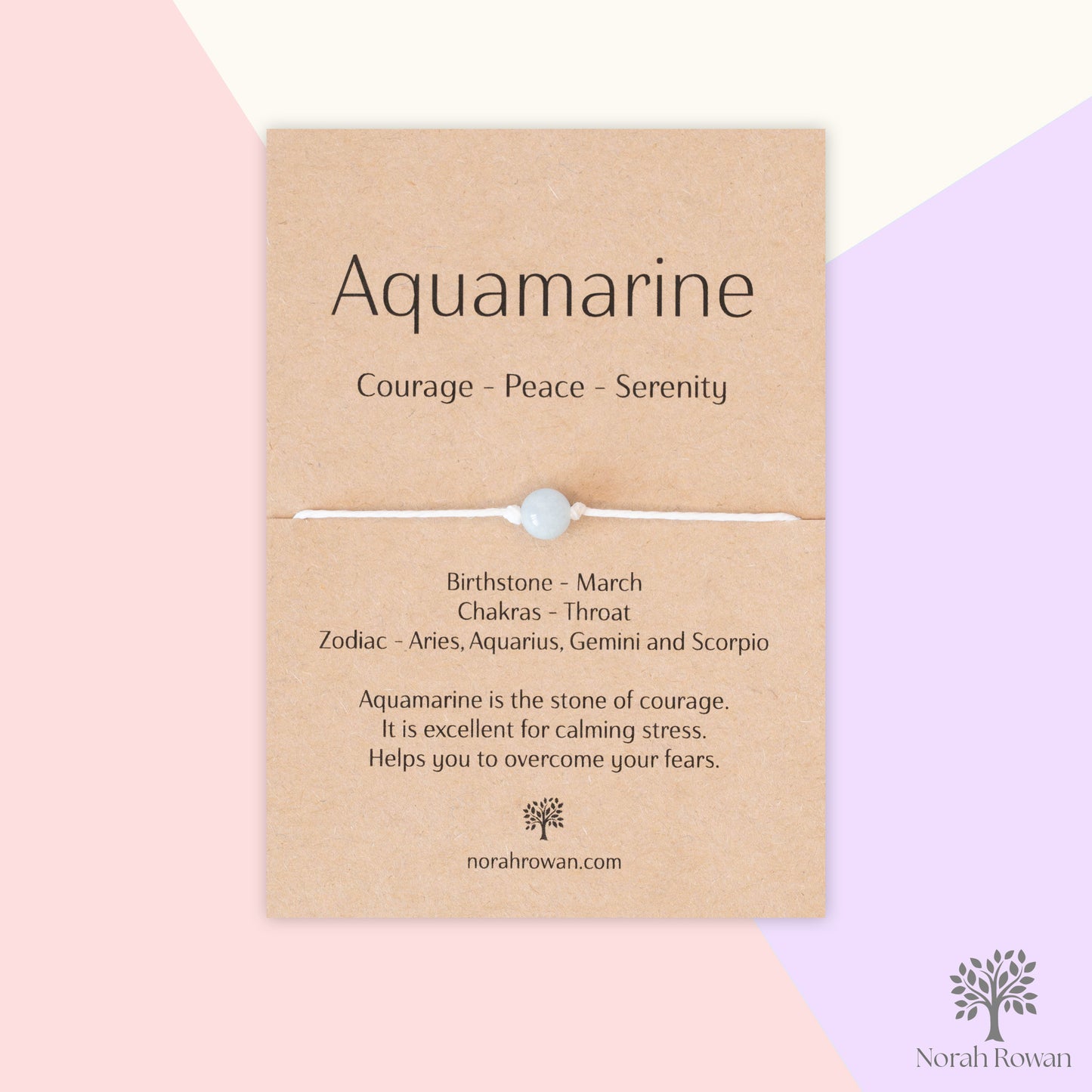 Aquamarine Gemstone Wish Bracelet