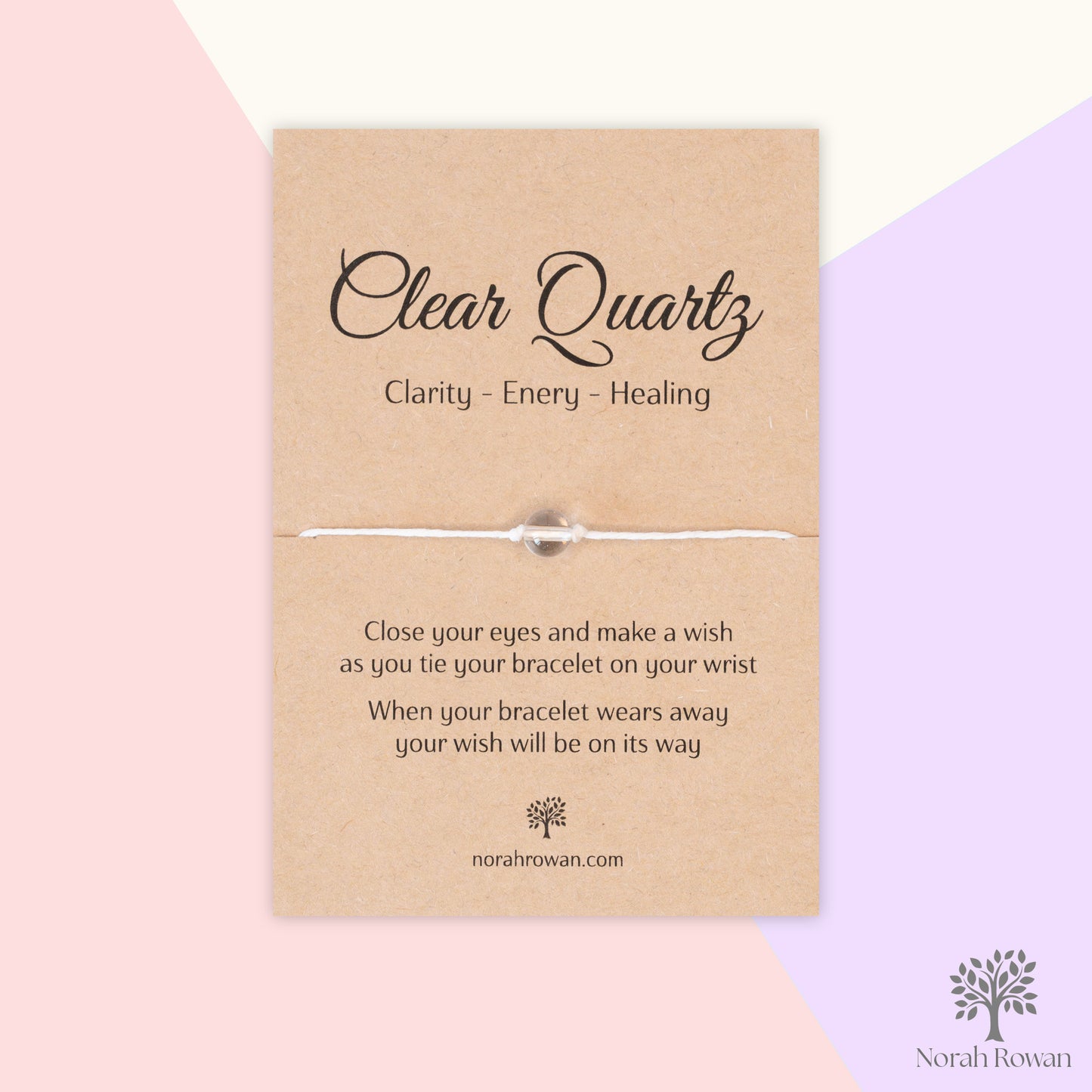 Clear Quartz Gemstone Wish Bracelet