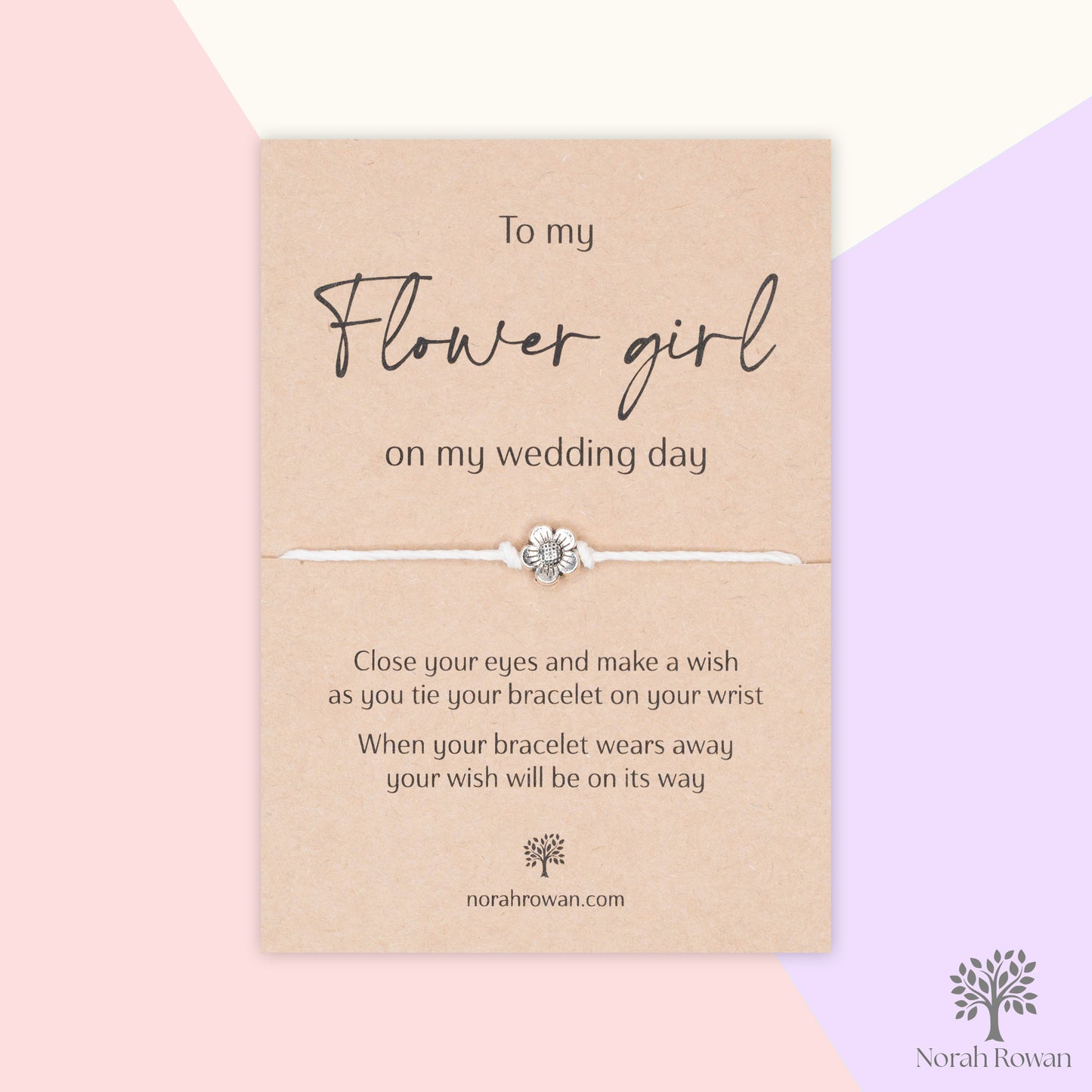 To My Flower Girl On My Wedding Day Wish Bracelet