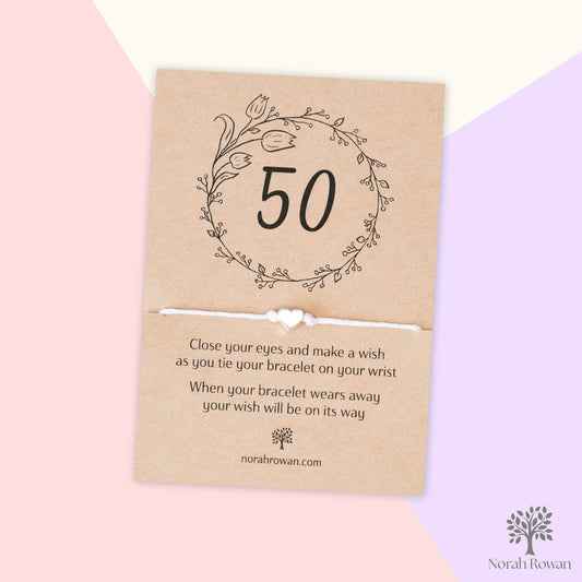 50th Birthday Wish Bracelet