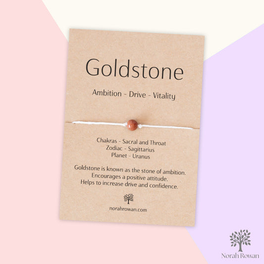 Goldstone Gemstone Wish Bracelet