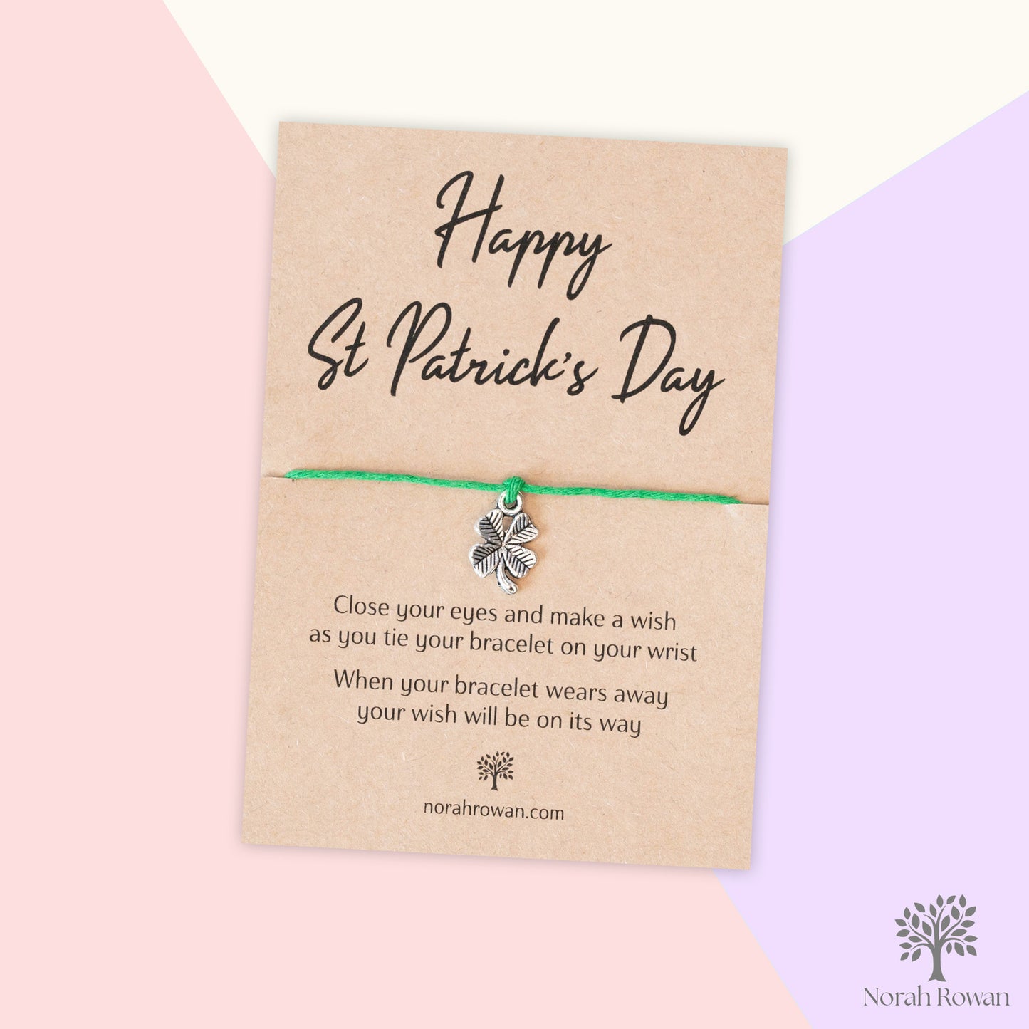 Happy St Patricks Day Wish Bracelet