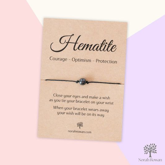 Hematite Gemstone Wish Bracelet