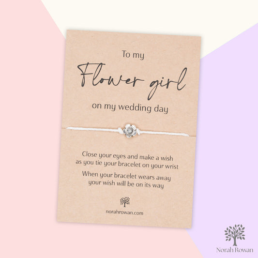 To My Flower Girl On My Wedding Day Wish Bracelet