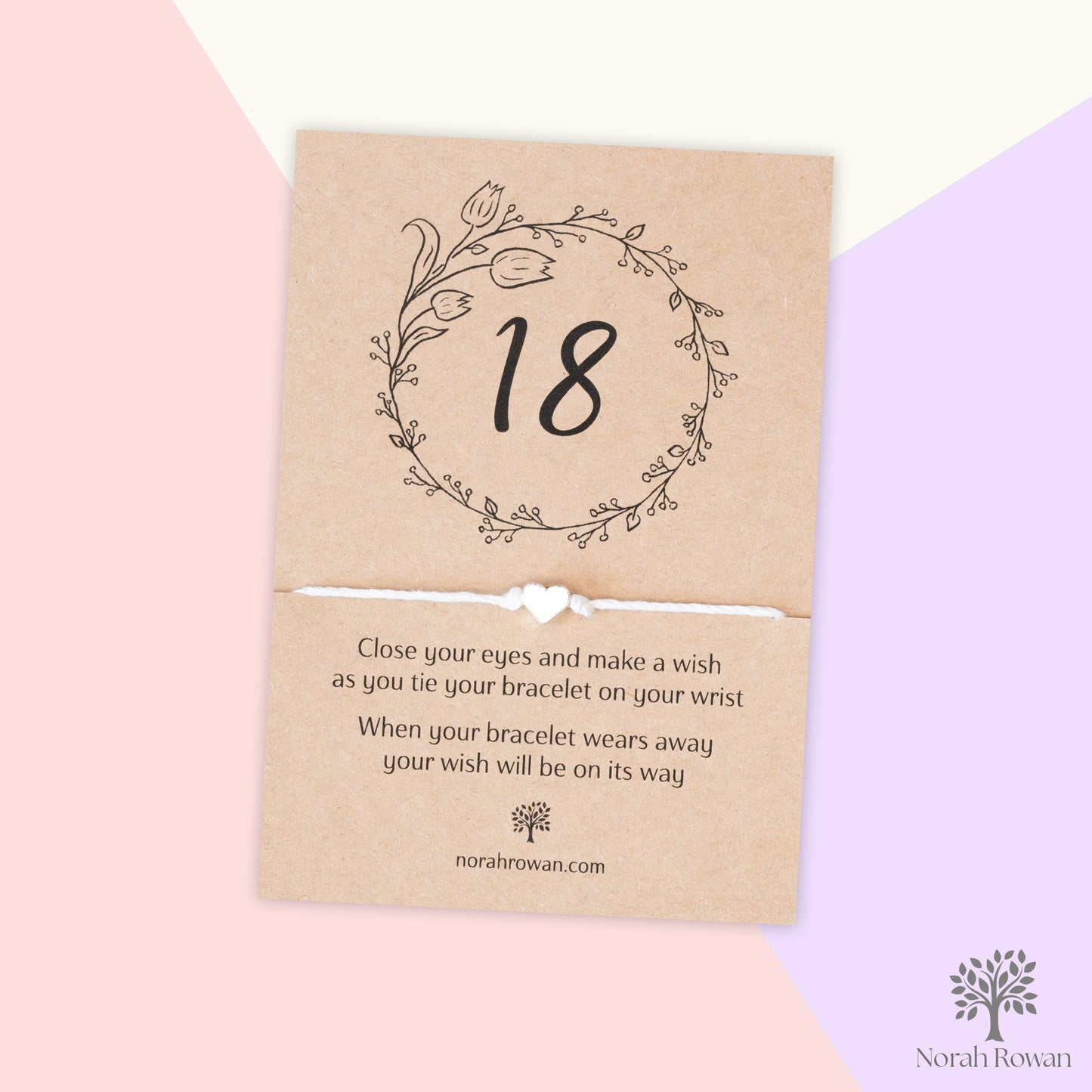 Personalised Age Birthday Wish Bracelet