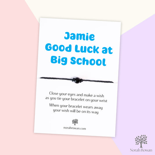 Personalised Good Luck At Big School Wish Bracelet