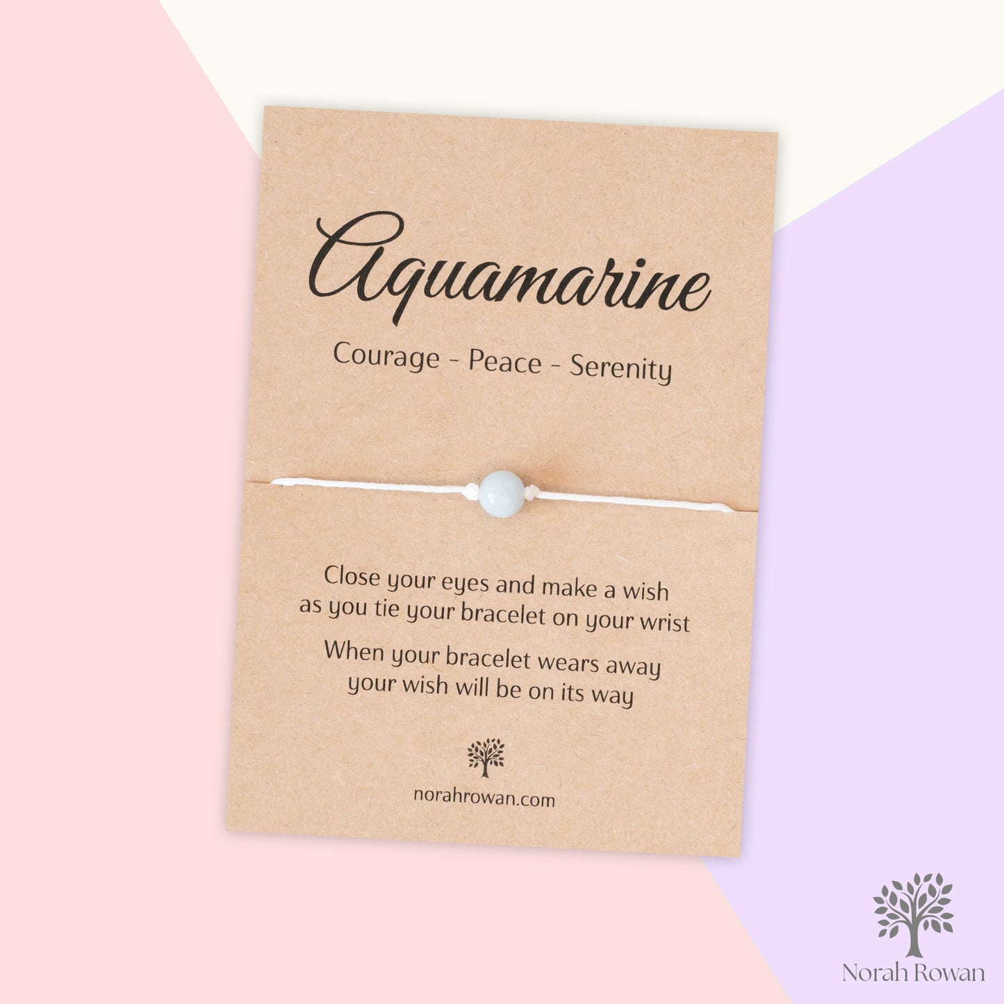 Aquamarine Gemstone Wish Bracelet