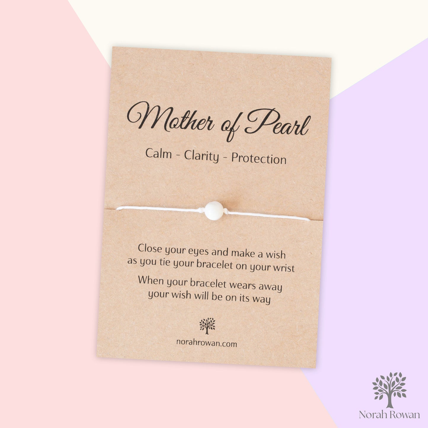 Mother Of Pearl Gemstone Wish Bracelet