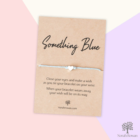 Something Blue Wedding Wish Bracelet