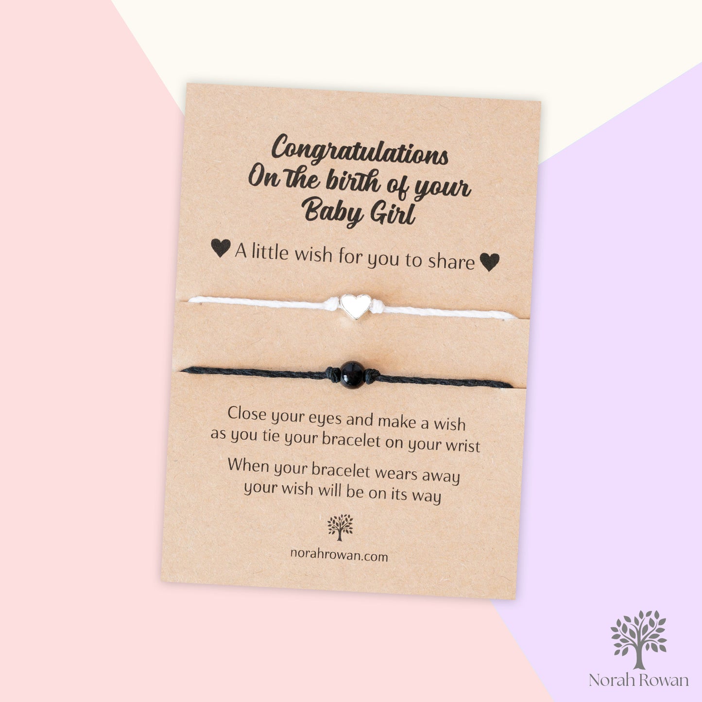 Congratulations On The Birth Of Your New Baby Girl Wish Bracelets