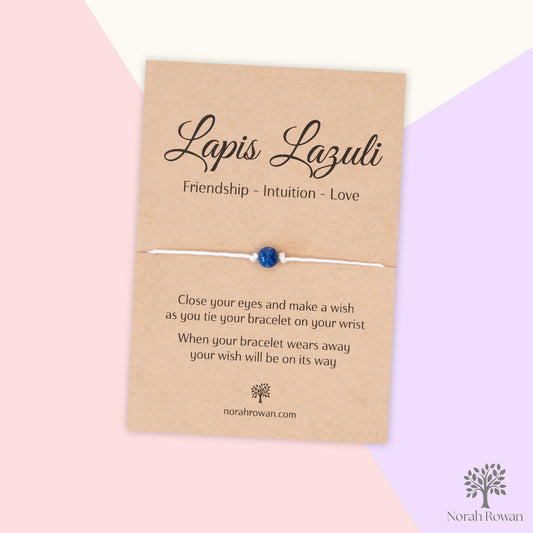 Lapis Lazuli Gemstone Wish Bracelet