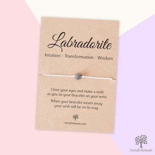 Labradorite Gemstone Wish Bracelet