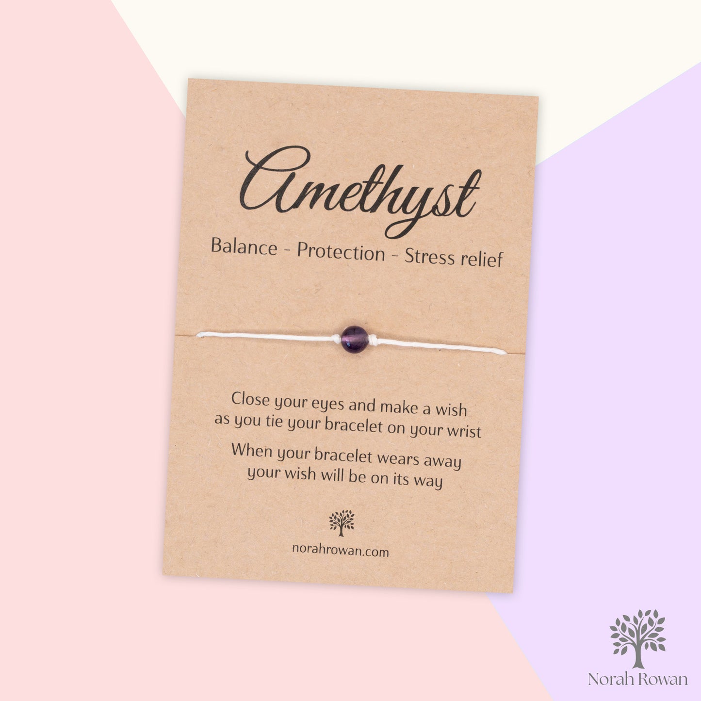 Amethyst Gemstone Wish Bracelet